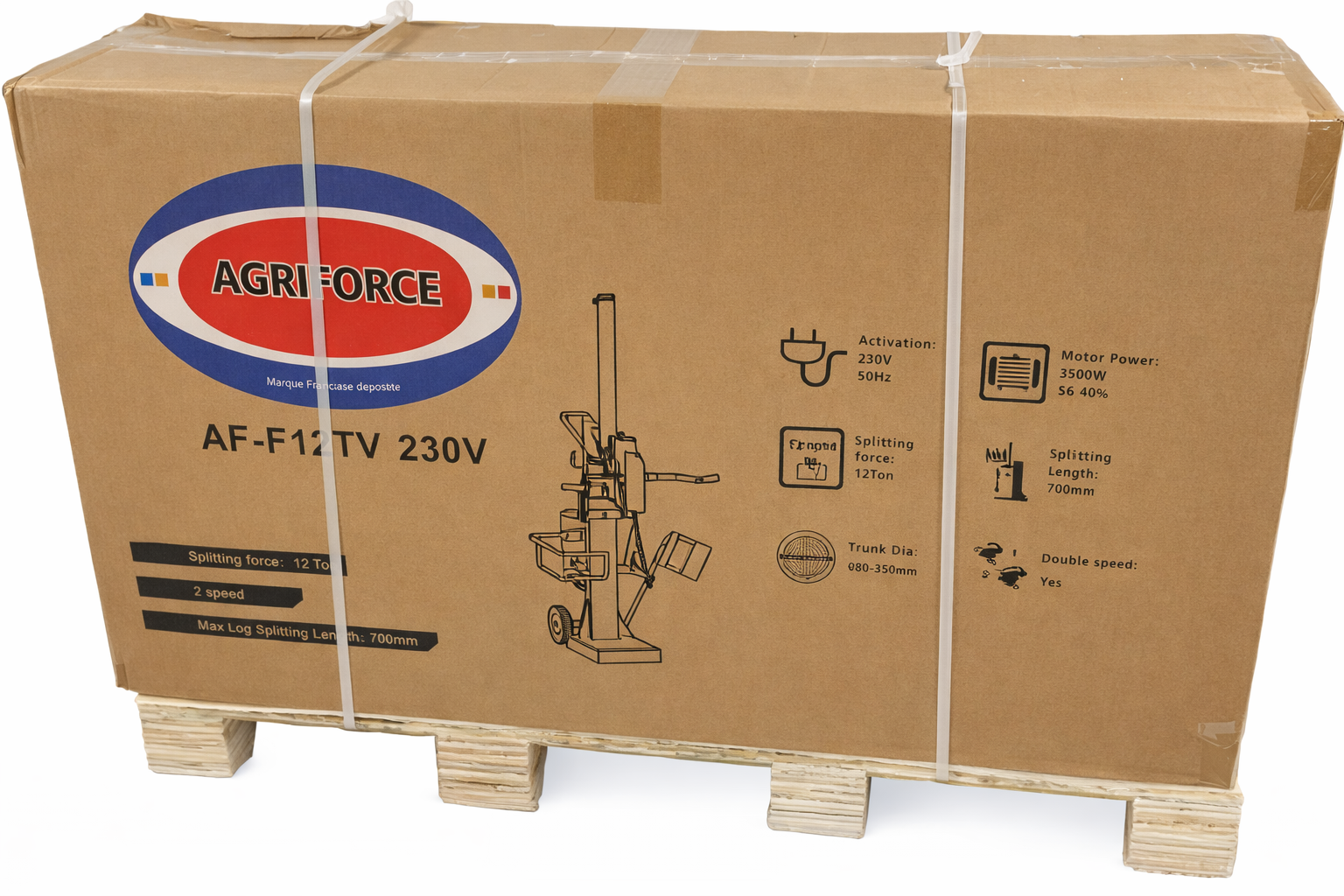 Fendeur de bûches électrique 12 T – 3 000 W vertical 700 mm - Image 4