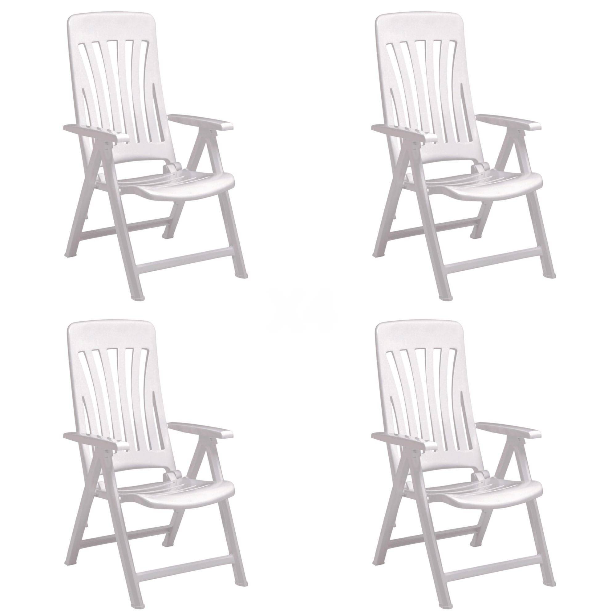 Garbar - Fauteuils inclinables Blanes garbar plastique blanc (Lot de 4) - Image 1
