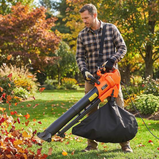Aspirateur-souffleur de feuilles filaire 3000w 3-en-1 avec fonction broyage, sac de collecte 40l, 4 roues - Image 4