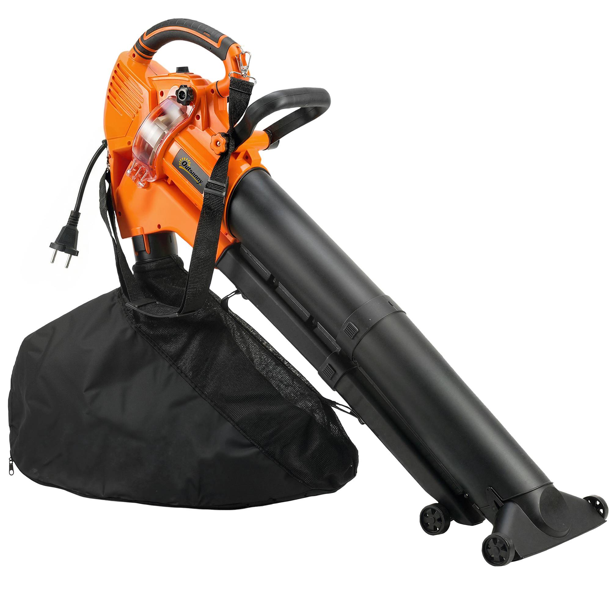 Aspirateur-souffleur de feuilles filaire 3000w 3-en-1 avec fonction broyage, sac de collecte 40l, 4 roues - Image 1