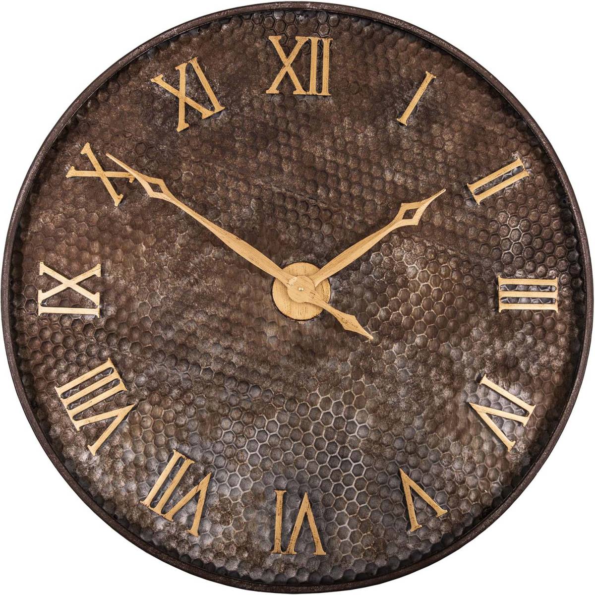 Antic Line Creations - Pendule industrielle ronde en fer 80 cm