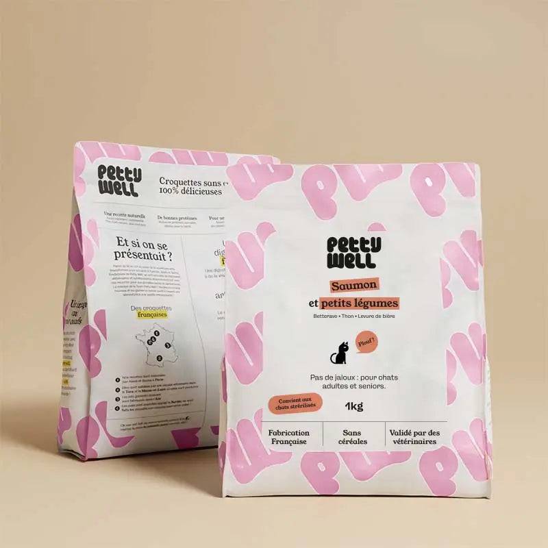 Petty Well - Croquettes Sans Céréales Saumon & Thon pour Chat - Imagen 1