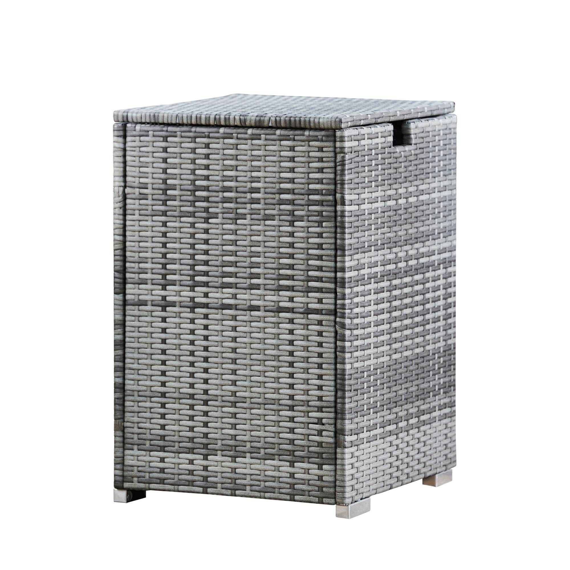 Teamson Home - Coffre de rangement pour brasero en rotin gris Teamson Home - Image 2