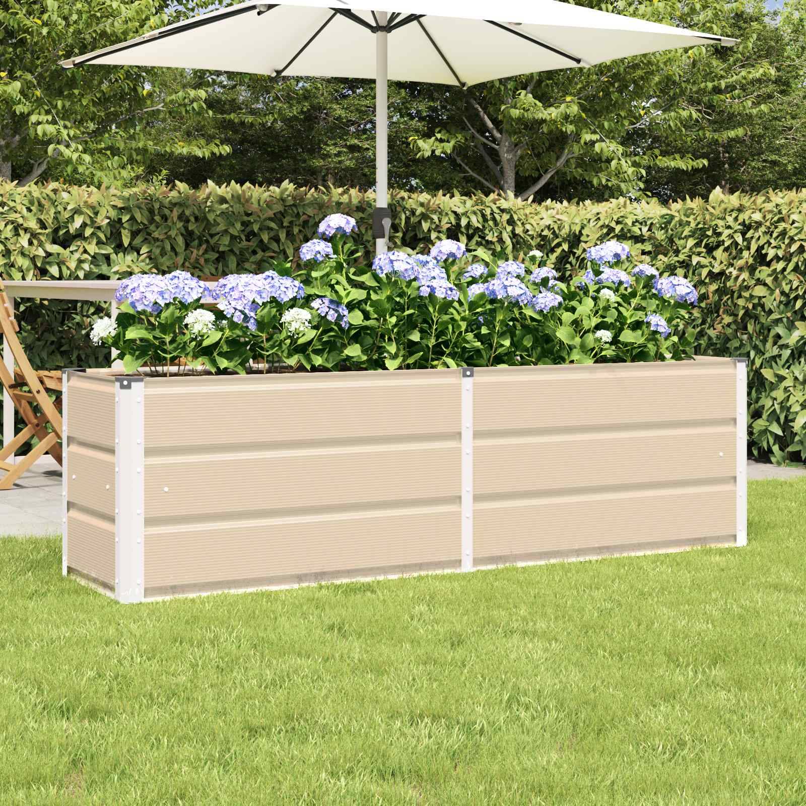 PANGIVO - Jardinière Acier Ivoire 160 x 40 x 45 cm - PANGIVO - Image 1