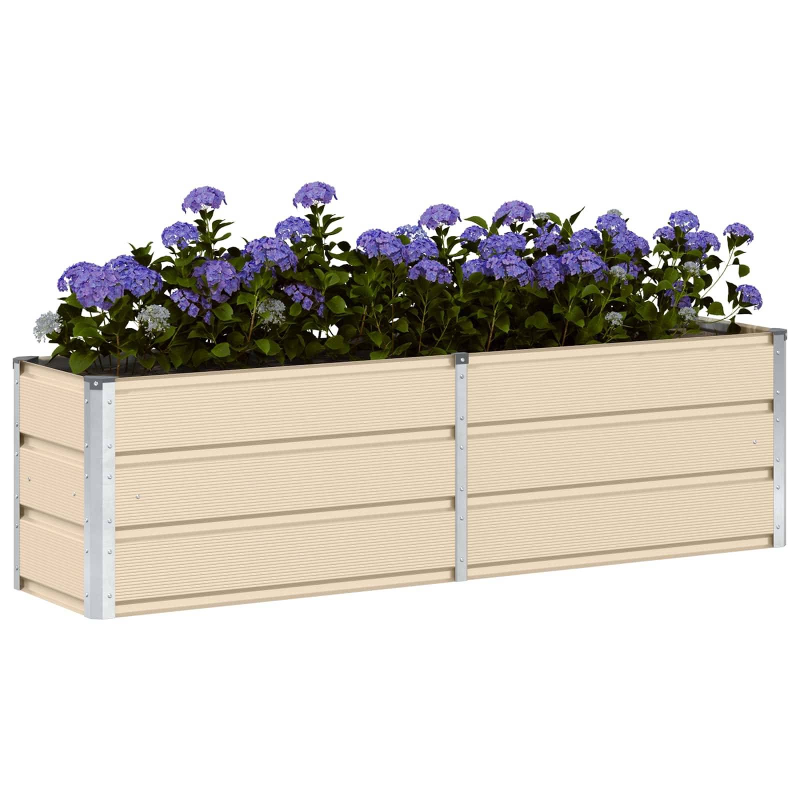 PANGIVO - Jardinière Acier Ivoire 160 x 40 x 45 cm - PANGIVO - Image 3