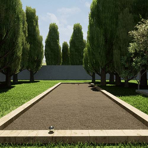 Kit finition terrain de pétanque gris 25M² - Image 1