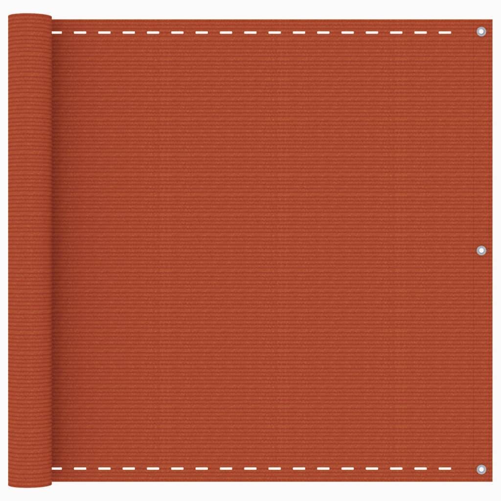 Helloshop26 - Écran de balcon brise pare vue protection confidentialité 90 x 400 cm PEHD orange - Imagen 1