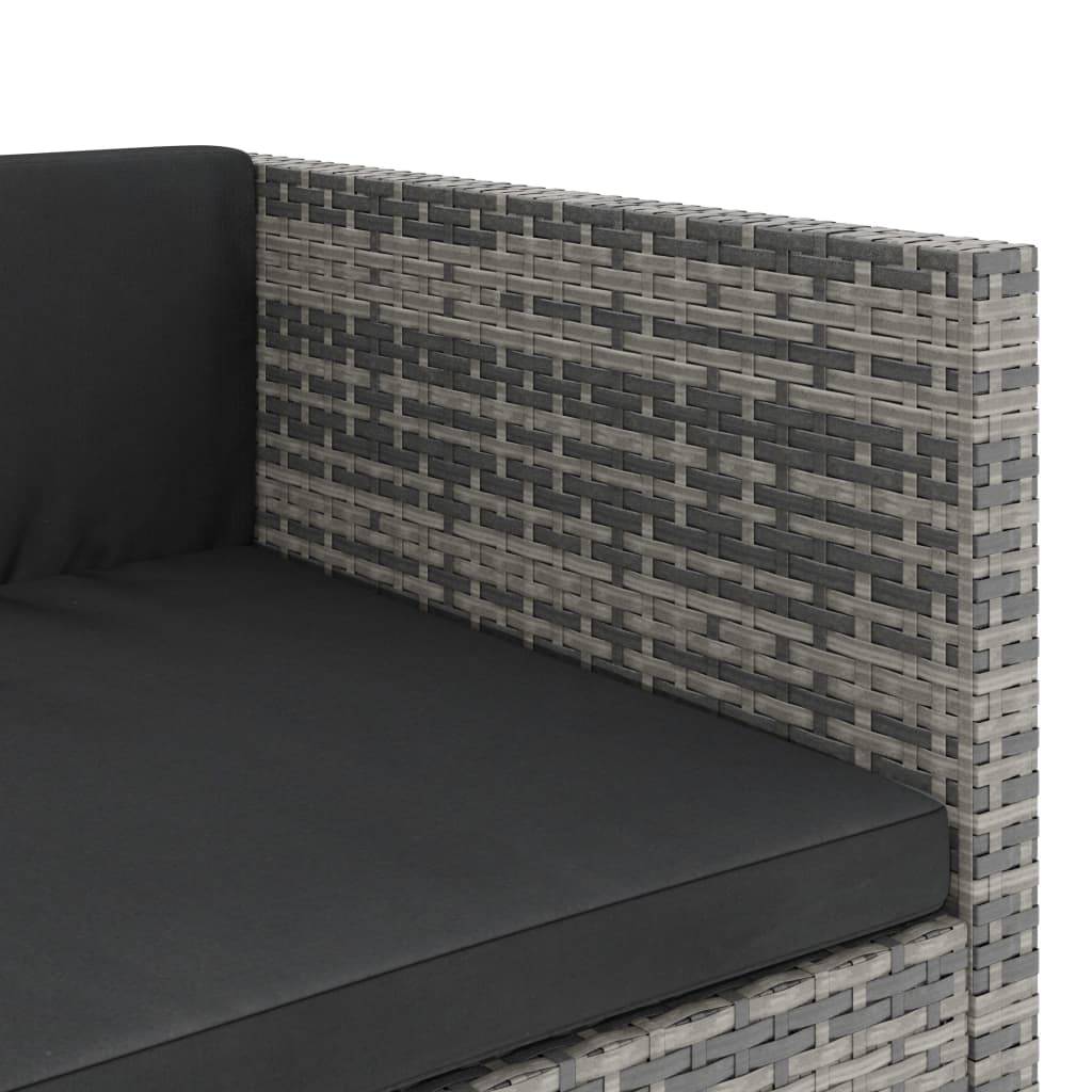 Vidaxl - Salon de jardin 5 pcs avec coussins résine tressée gris vidaXL 48134 - Imagen 4