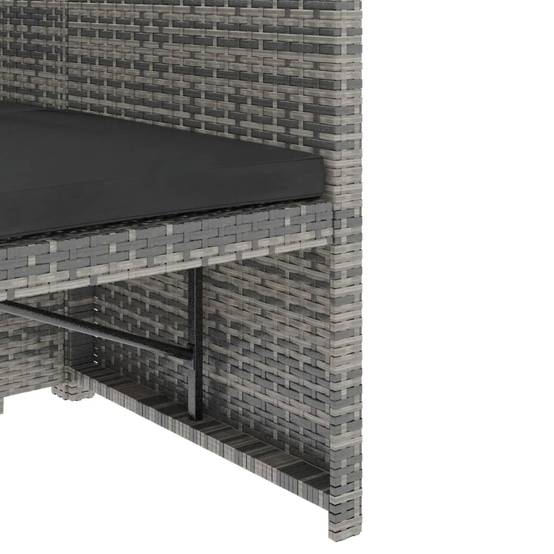 Vidaxl - Salon de jardin 5 pcs avec coussins résine tressée gris vidaXL 48134 - Imagen 5
