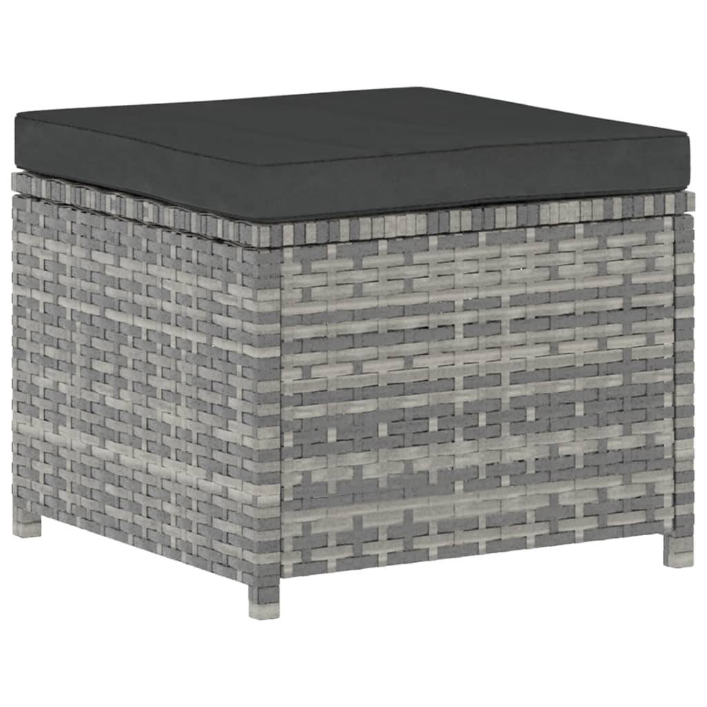 Vidaxl - Salon de jardin 5 pcs avec coussins résine tressée gris vidaXL 48134 - Imagen 8