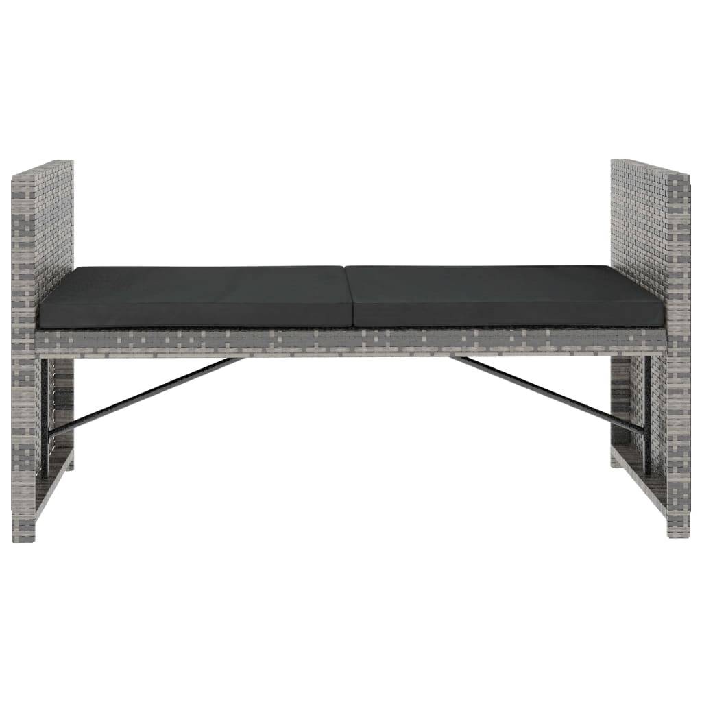 Vidaxl - Salon de jardin 5 pcs avec coussins résine tressée gris vidaXL 48134 - Imagen 7