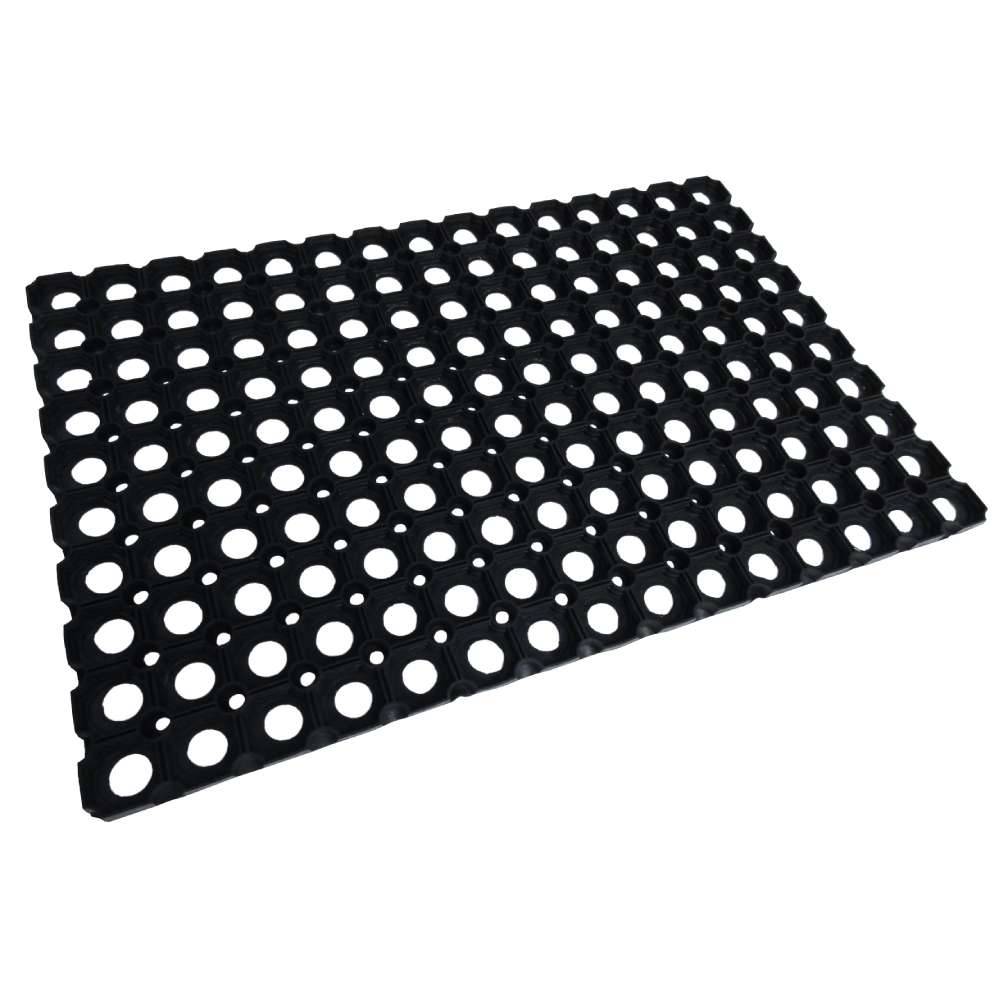 Sans Marque - Caillebotis caoutchouc 80 x 120 Noir - Image 1