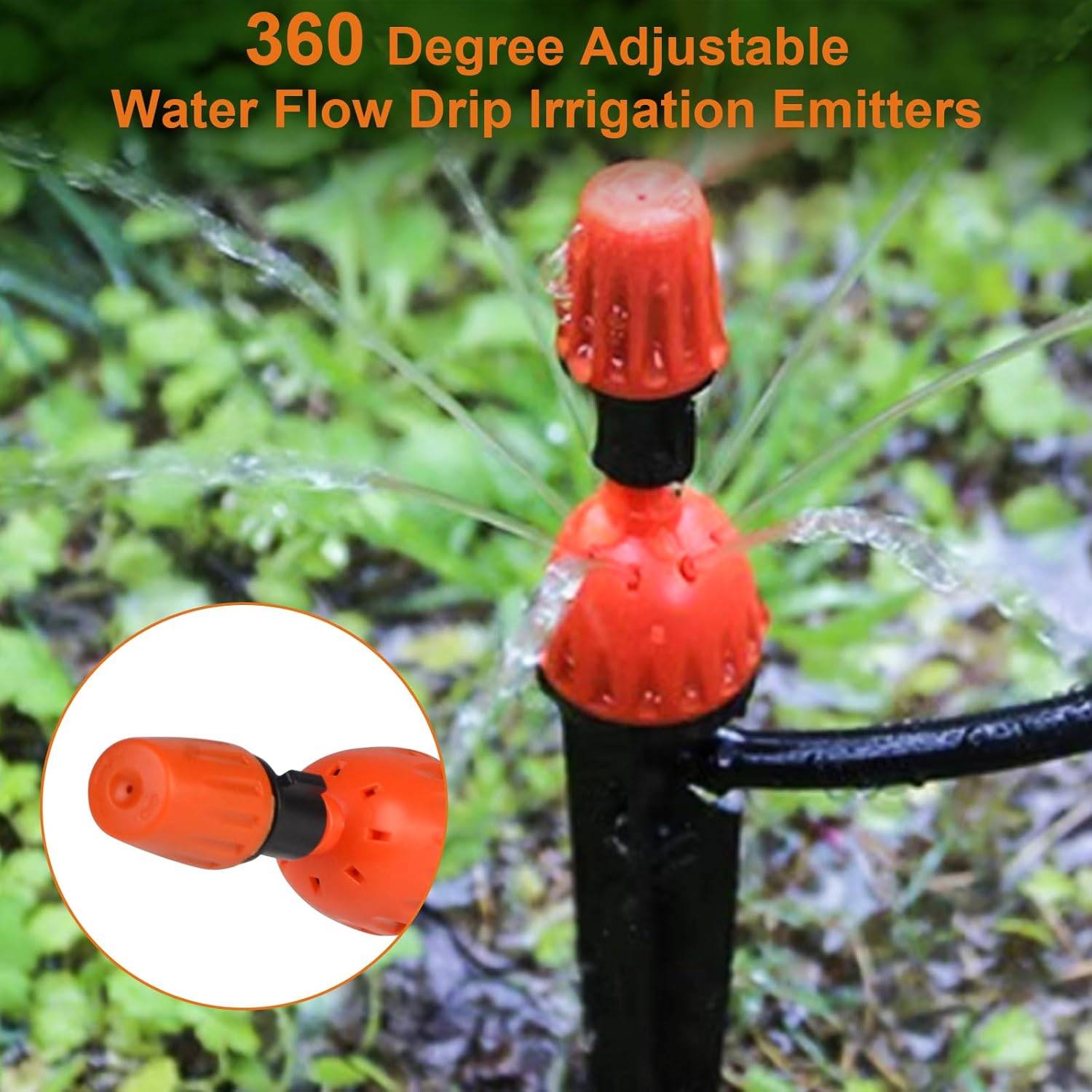 Arrosage automatique，Goutteur réglable à 360° - Système d'arrosage automatique pour jardin，irrigation goutte à goutte, 20 pièces-Lytech - Image 5