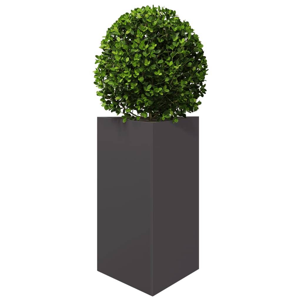 Jardinières triangulaires acier noir 50 x 43 x 75 cm - PANGIVO - Image 4