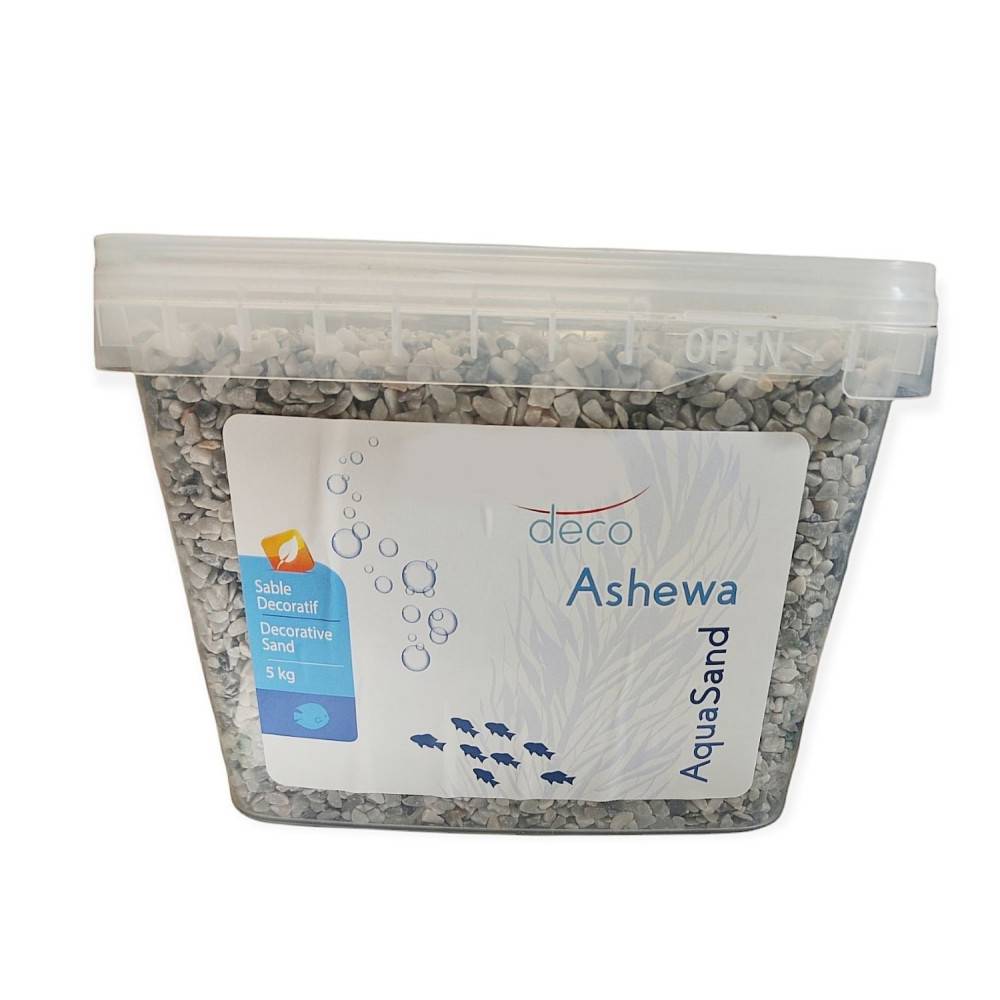 Gravier décoratif 2-3 mm gris Ashewa aquaSand 5 kg pour aquarium - Image 1