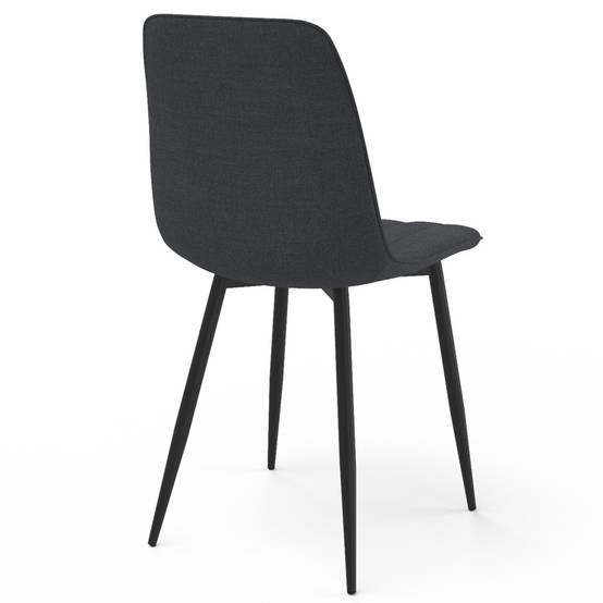 Lot de 6 chaises MIRA en tissu gris foncé pour salle à manger - Image 4