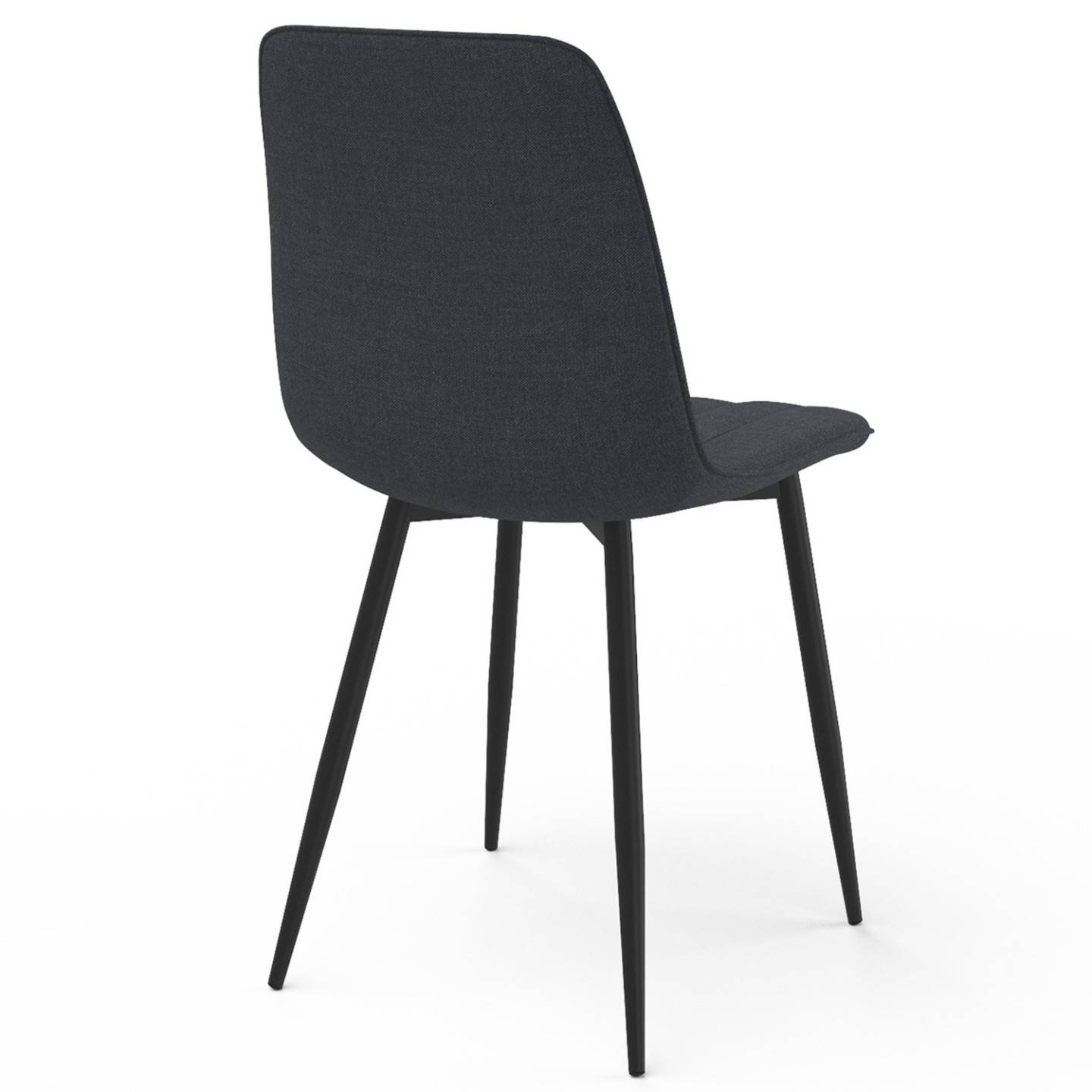Lot de 6 chaises MIRA en tissu gris foncé pour salle à manger - Image 4