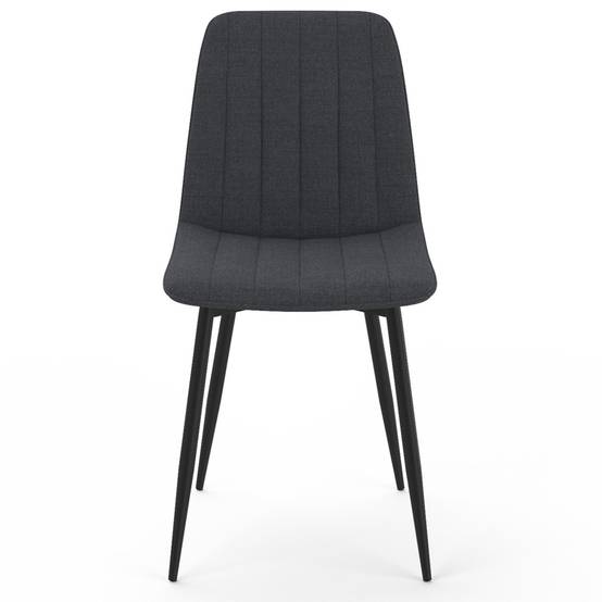 Lot de 6 chaises MIRA en tissu gris foncé pour salle à manger - Image 3