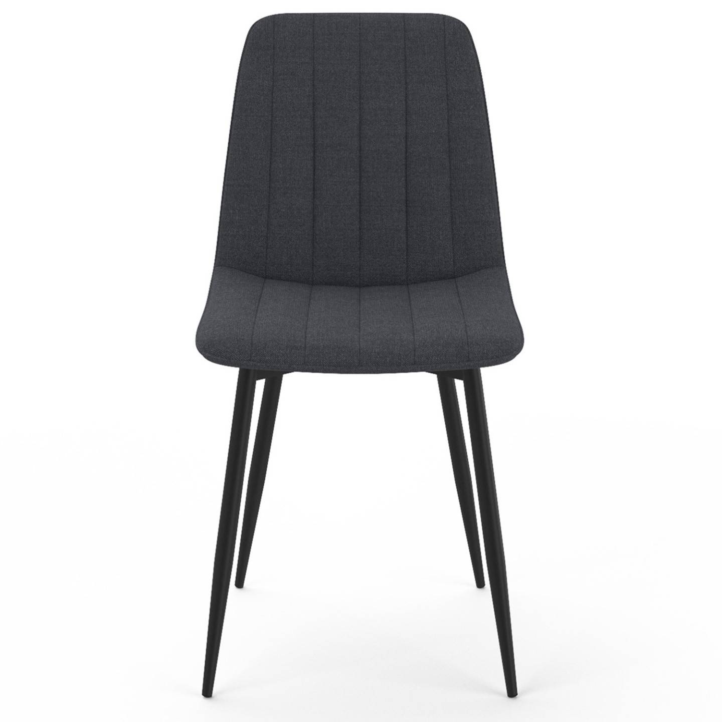Lot de 6 chaises MIRA en tissu gris foncé pour salle à manger - Image 3