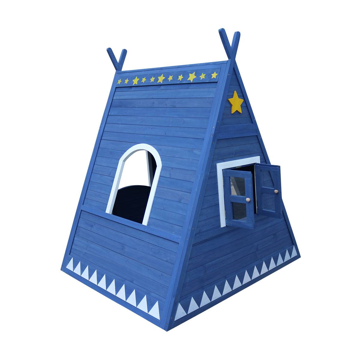 Tipi cabane pour enfant en bois peint - Cémonjardin - Imagen 2
