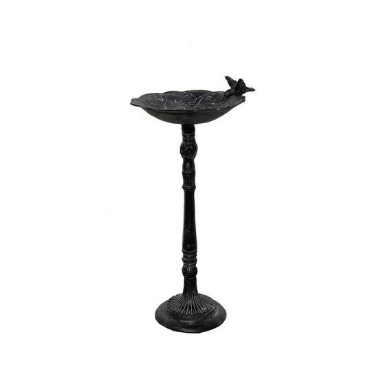 Bain d'oiseaux en fonte gris 26 x 56 cm Chemin de campagne - Image 5