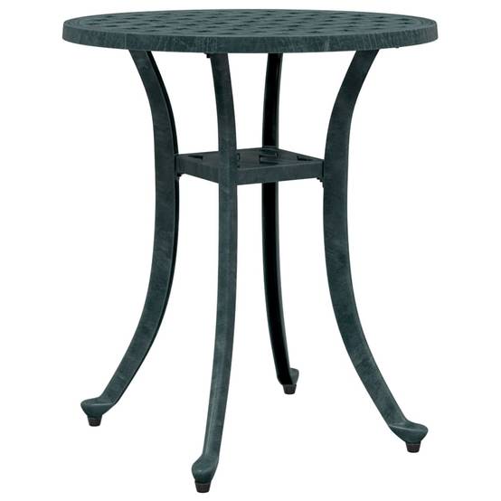 Table de jardin aluminium coulé vert Ø48 x 53 cm - PANGIVO - Image 2