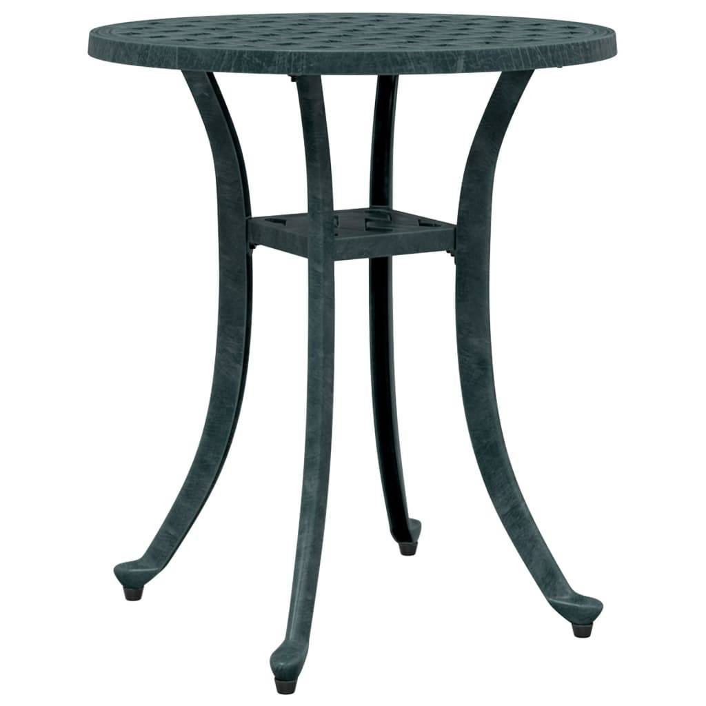 Table de jardin aluminium coulé vert Ø48 x 53 cm - PANGIVO - Image 2