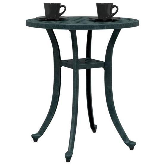 Table de jardin aluminium coulé vert Ø48 x 53 cm - PANGIVO - Image 4