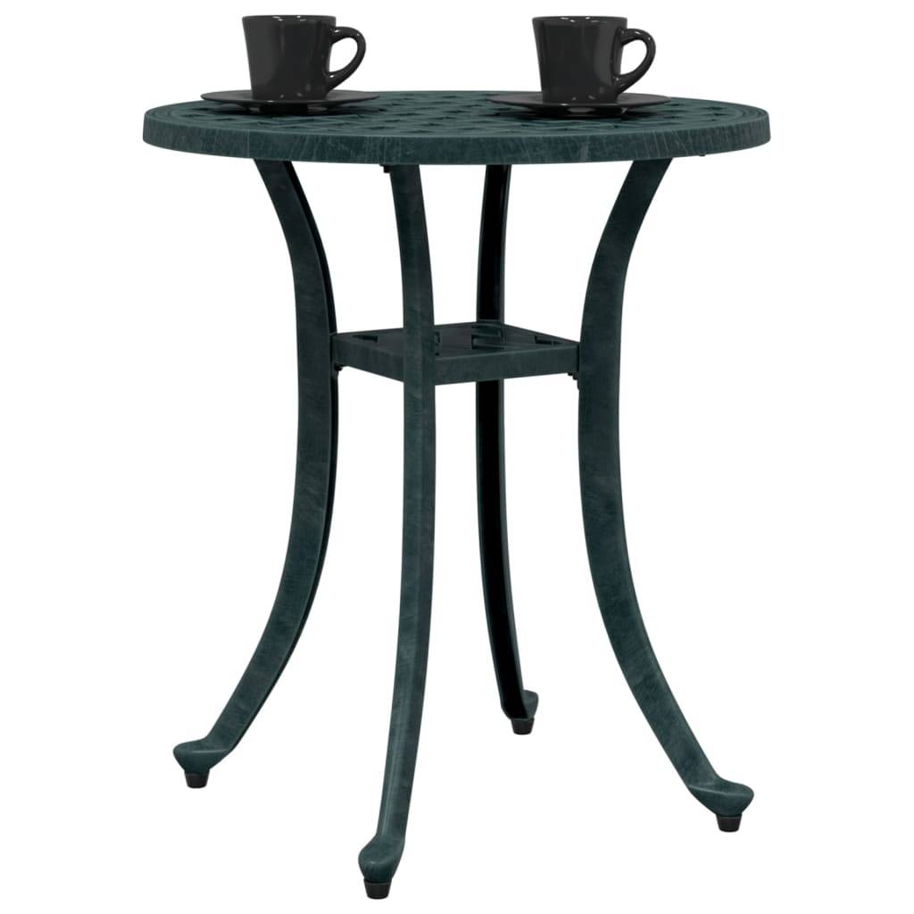 Table de jardin aluminium coulé vert Ø48 x 53 cm - PANGIVO - Image 4