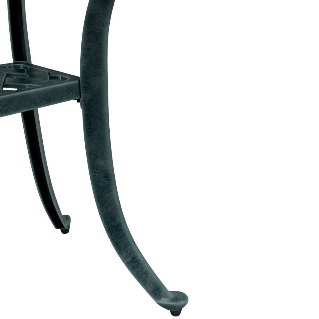 Table de jardin aluminium coulé vert Ø48 x 53 cm - PANGIVO - Image 10