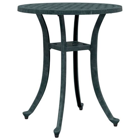 Table de jardin aluminium coulé vert Ø48 x 53 cm - PANGIVO - Image 7