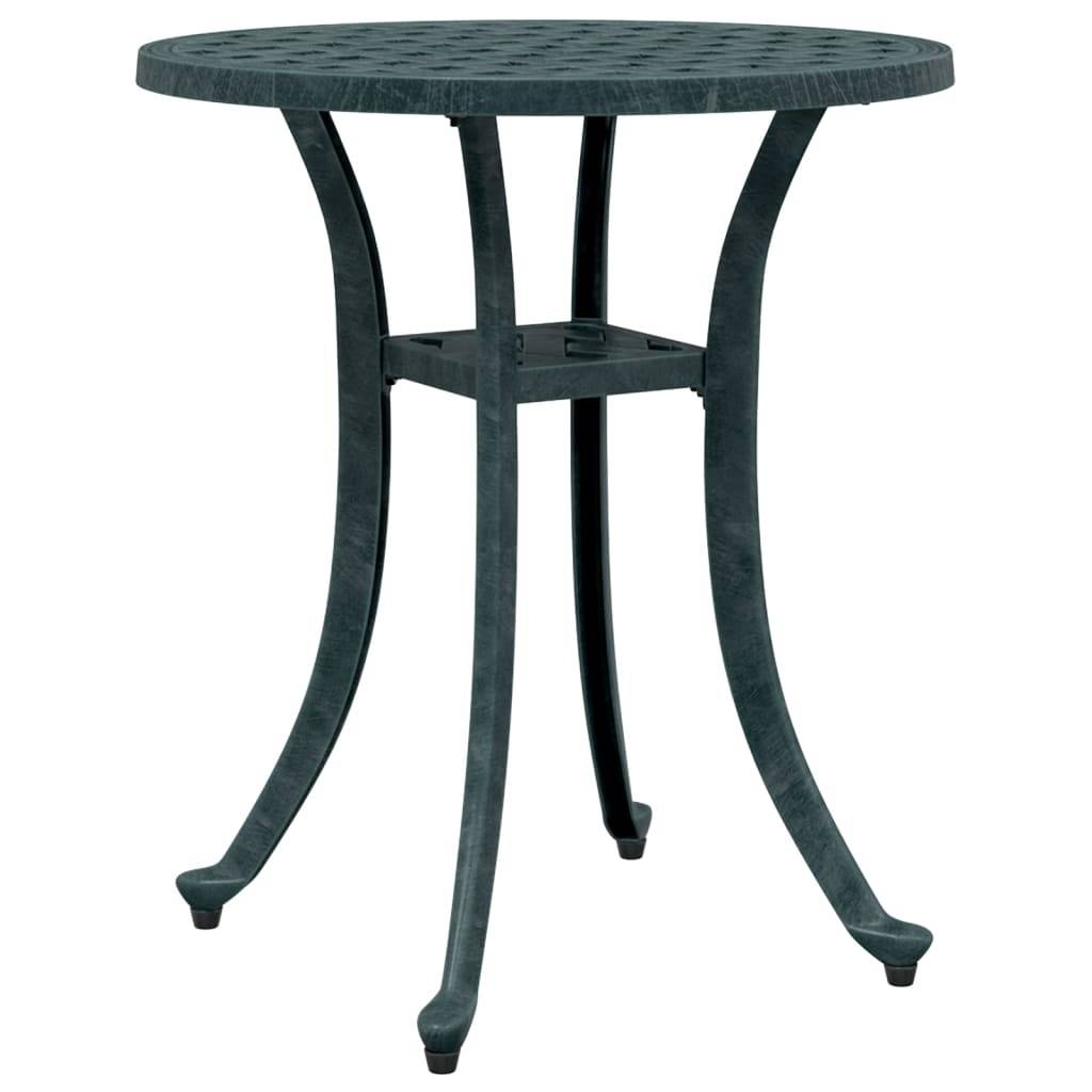 Table de jardin aluminium coulé vert Ø48 x 53 cm - PANGIVO - Image 7