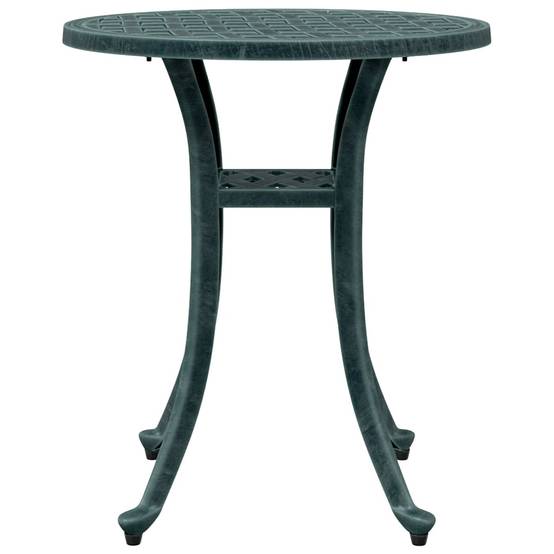 Table de jardin aluminium coulé vert Ø48 x 53 cm - PANGIVO - Image 5