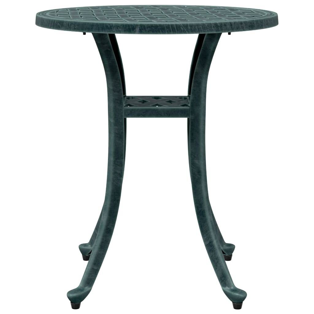 Table de jardin aluminium coulé vert Ø48 x 53 cm - PANGIVO - Image 5