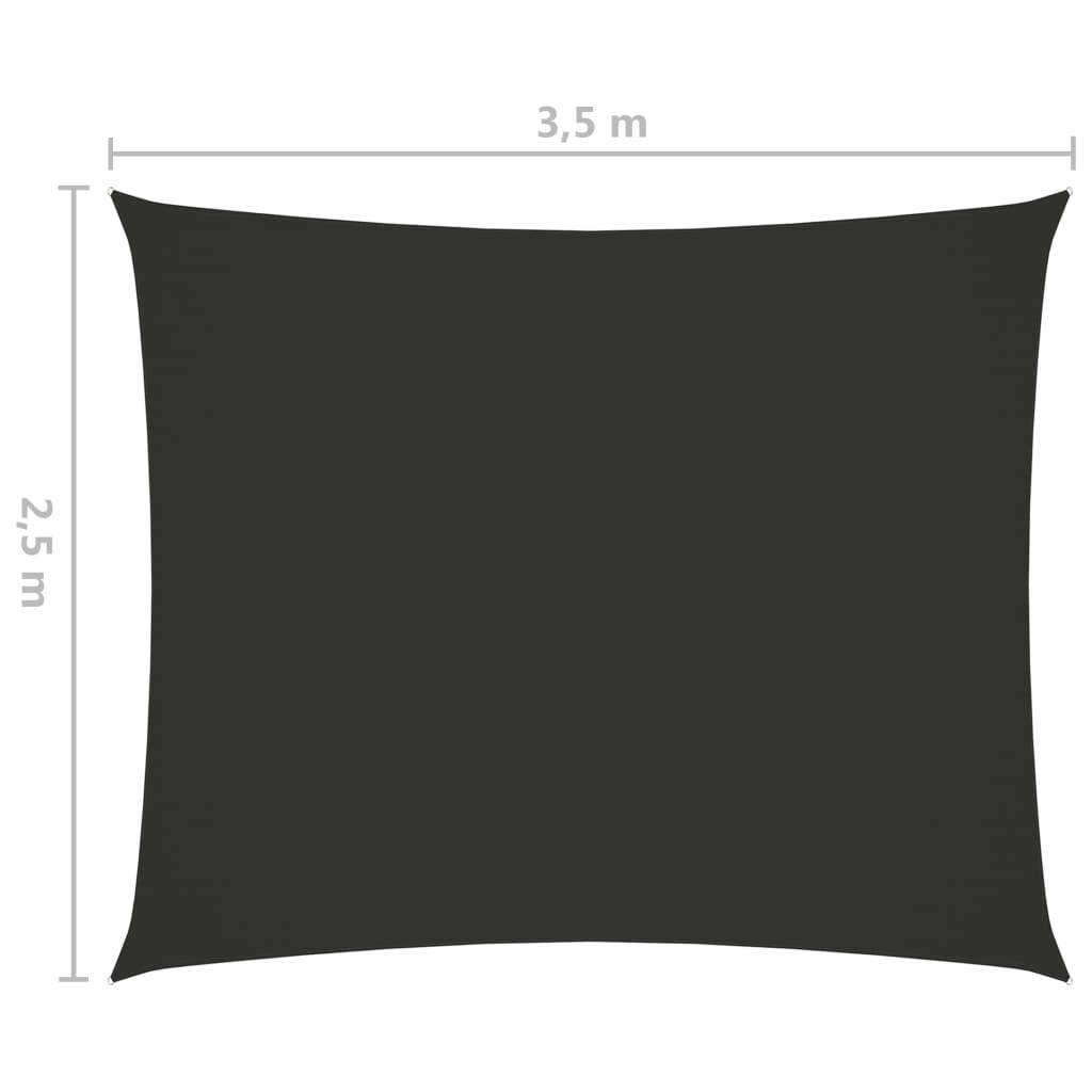 Helloshop26 - Voile d'ombrage parasol tissu oxford rectangulaire 2,5 x 3,5 m anthracite - Imagen 6
