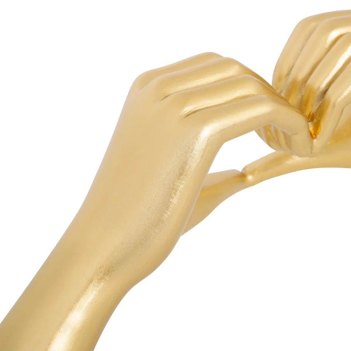 Mains Cœur Déco "Amy" 31cm Doré - Image 2