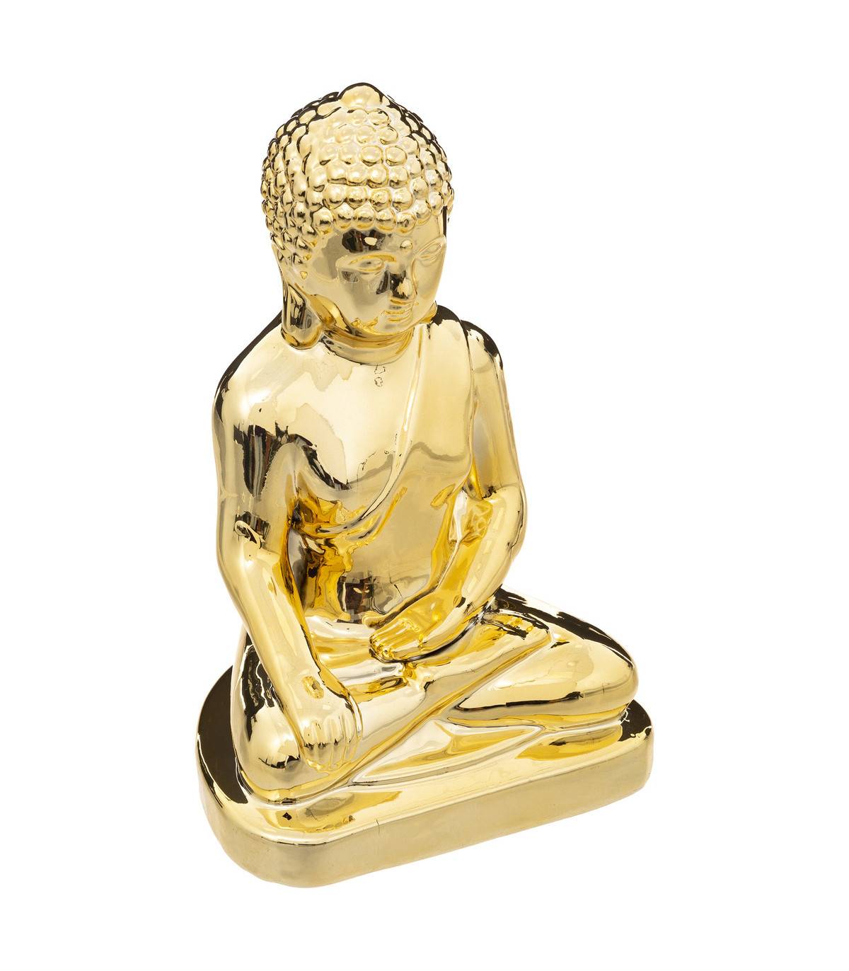 Statue décorative Bouddha en céramique Dorée H 25 cm - Imagen 1