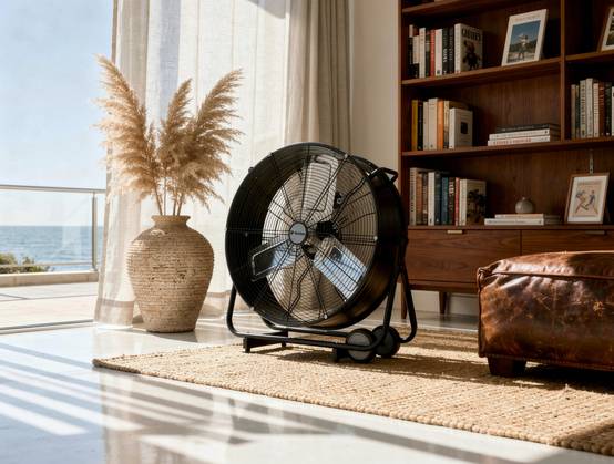 Ventilateur de sol industriel 250W avec pales en aluminium - Purline - Image 7