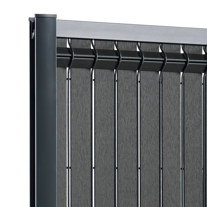 Kit lamelles occultantes rigide composite H 1m03 L 2m50 Gris anthracite - Easy Clôture - Image 3
