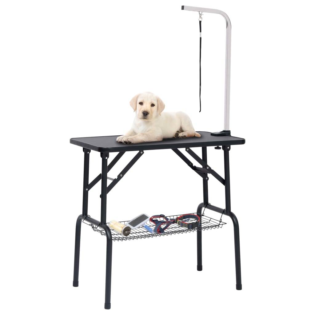 Vidaxl - Table de toilettage réglable de chiens avec 1 boucle et panier vidaXL 171067 - Imagen 1