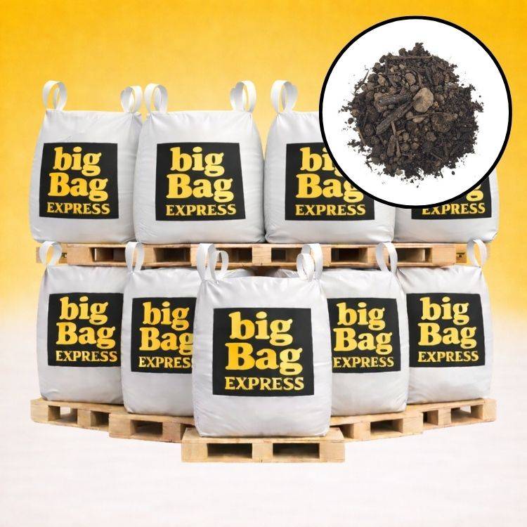 BIG BAG EXPRESS - PACK 9 X BIG BAG de 1m3 (+/- 10,8T) Terre Criblée Amendée Compostée à 25% - Livraison PREMIUM
