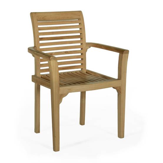 Fauteuil de jardin en teck massif Samoa - TECK'Attitude - Imagen 1
