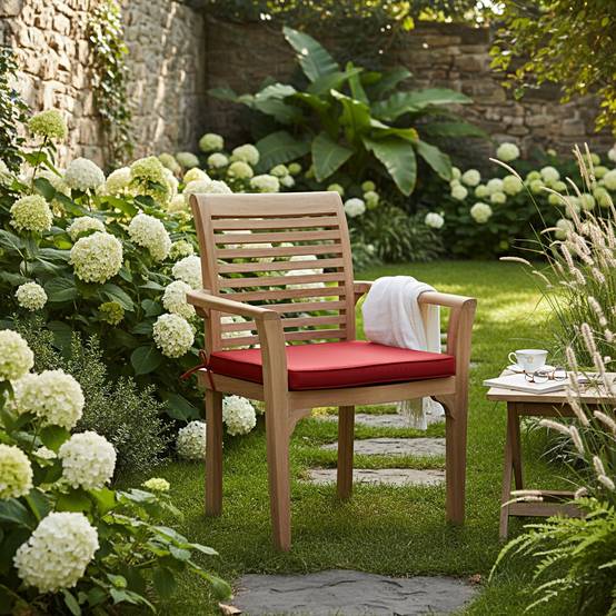 Fauteuil de jardin en teck massif Samoa - TECK'Attitude - Imagen 3