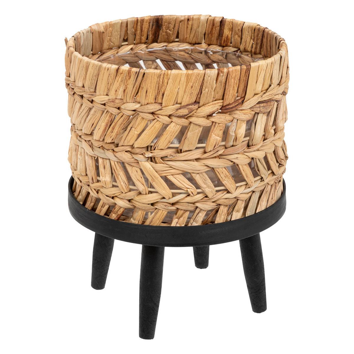 Cache-Pot sur pied en fibre naturelle D 25 x H 31,3 cm - Imagen 1