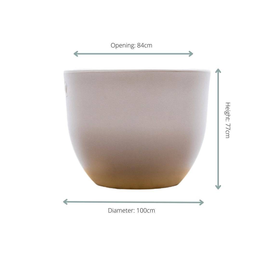 Pot Eggy Taupe 100 cm- La Green Touch - Imagen 2