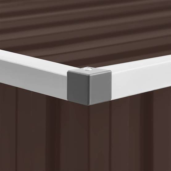 Grand Coffre de Jardin en Acier Galvanisé Durable pour Rangement Extérieur Marron 149x99x93 cm – ComfortXL Outdoor Living - Image 10