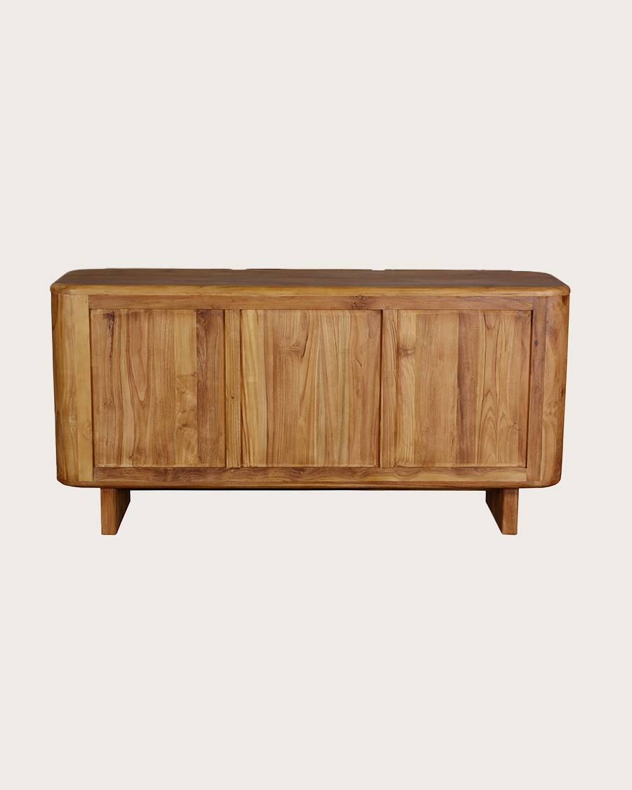 Cahya - Buffet bas en bois massif de teck recyclé 170 cm - UNIQKA - Imagen 10