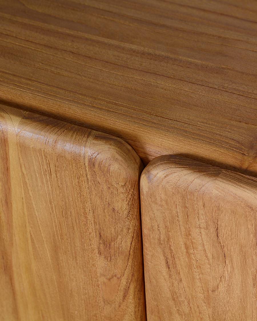 Cahya - Buffet bas en bois massif de teck recyclé 170 cm - UNIQKA - Imagen 7