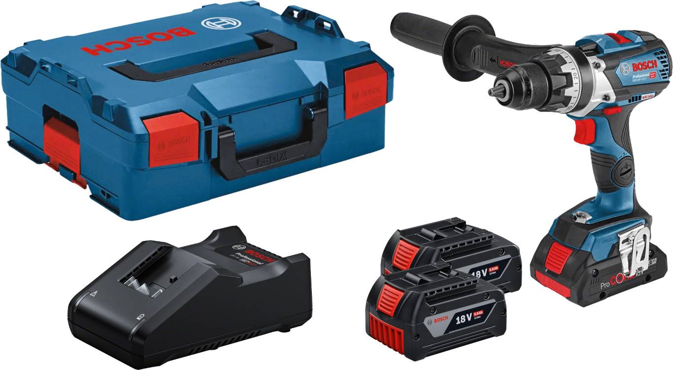 Bosch - Perceuse-visseuse 18V GSR 18V-110 C + 3 batteries 5Ah + chargeur rapide + L-BOXX 136 - BOSCH - 0615990L8F - Imagen 1