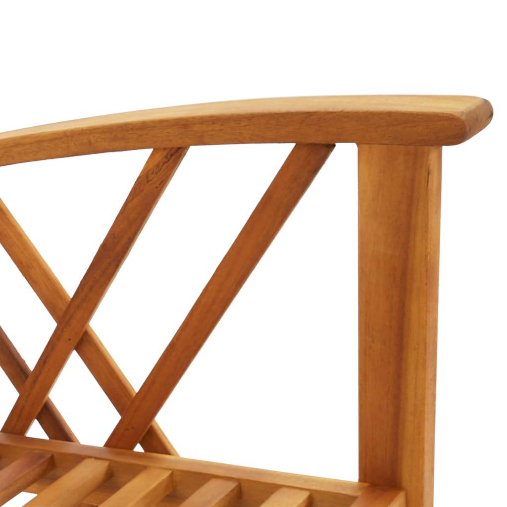 Salon de Jardin Bas en Bois d'Acacia Massif, 4 Fauteuils et Table Basse Style Vintage – ComfortXL Outdoor Living - Image 7